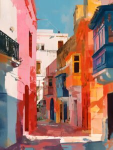 Street of Radiant Hues - 13cm×18cm