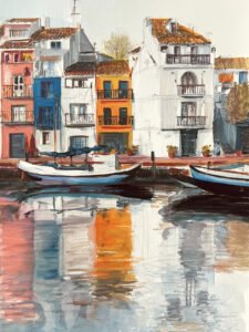 Sunlit Town - 13cm×18cm