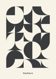 Bauhaus Black and White Geometry - 13cm×18cm