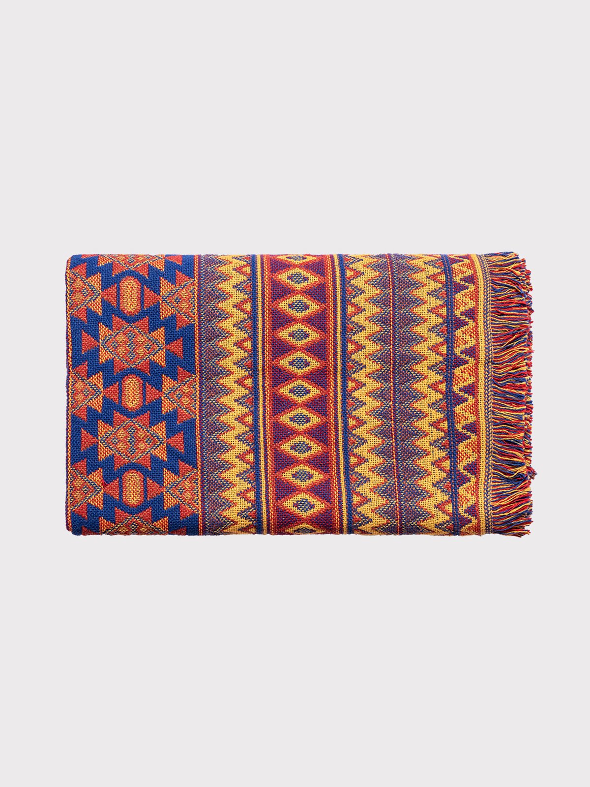 Tribal Flame Cotton Throw Blanket – Boho Blanket Malta - Image 2