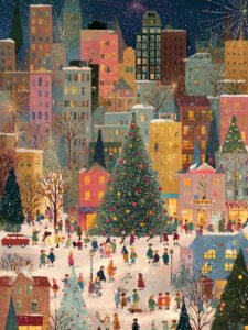 Christmas City Style F - 13cm×18cm