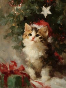 Christmas Whiskers - 13cm×18cm