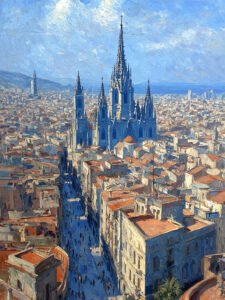 City of Light and Shadows - 13cm×18cm