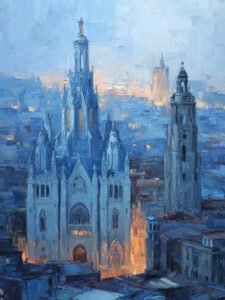 Cathedral at Dusk - 13cm×18cm