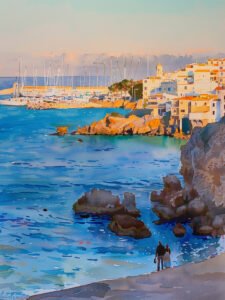 Harbor in Morning Light - 13cm×18cm