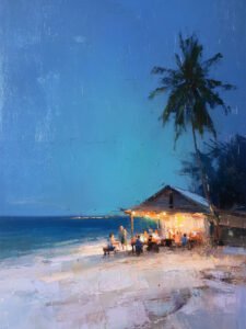 Moonlit Seaside Feast - 13cm×18cm