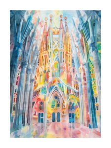 Dreamy Sagrada Familia - 13cm×18cm