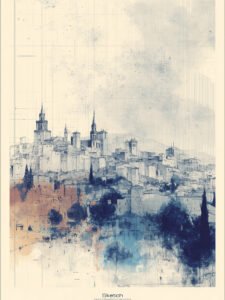 Morning Melody of the Old Town - 13cm×18cm