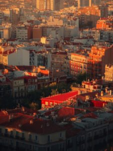 Silhouettes of the City at Dusk - 13cm×18cm
