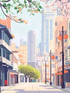 Springlight Street - 13cm×18cm