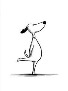 A Dog’s Lesson in Balance - 13cm×18cm