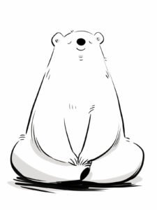 The Calm Little Bear - 13cm×18cm