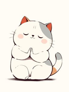 Kitten Meditation Model B - 13cm×18cm