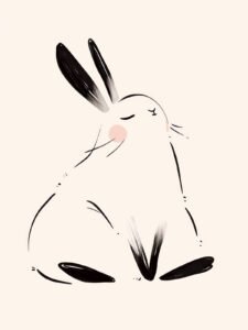 Quiet Bunny - 13cm×18cm