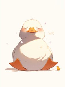 ‌The Sweet Moment of the Adorable Duck - 13cm×18cm