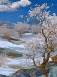 Blossoms in the Snowfield - 13cm×18cm