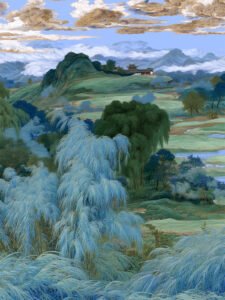 Breeze Over the Green Fields - 13cm×18cm