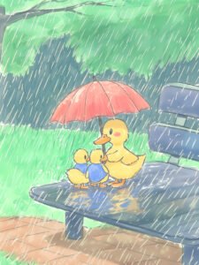 A Little World Under the Umbrella - 13cm×18cm