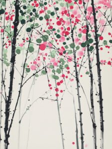 Petals Falling Through the Woods - 13cm×18cm