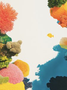 Slow Moments by the Coral Reef - 13cm×18cm