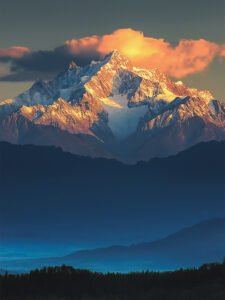 ‌Meili Golden Mountain Shining in Morning Glow - 13cm×18cm