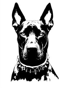 ‌The Stern Dog Image - 13cm×18cm