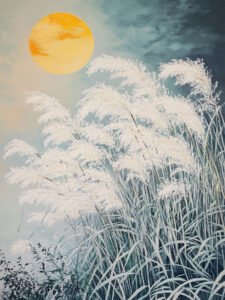 ‌Moon - lit Reed Shadows - 13cm×18cm
