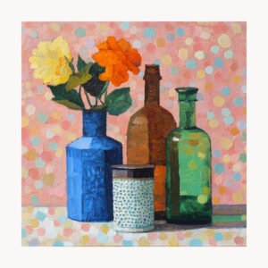 Polka Dot Vase Flowers - 50cm×50cm