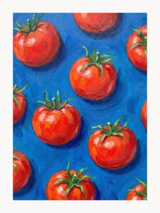 Ripe Persimmons in Abundance - 13cm×18cm