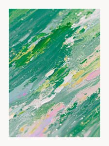 Green Blended Strokes - 13cm×18cm
