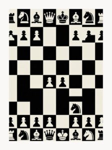 Black & White Chess - 13cm×18cm