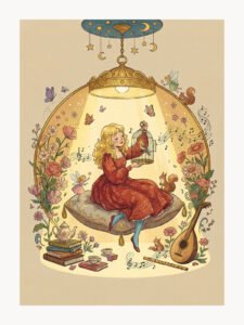 Fairy Tale Concert Under the Lamp - 13cm×18cm