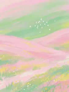 Chasing the Wind in Spring - 13cm×18cm