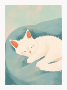 Cat's Light Slumber - 13cm×18cm