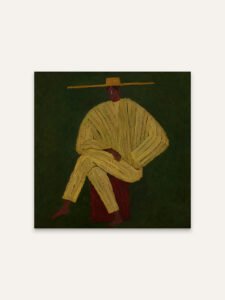 Resting Traveler with Extra‑Wide Hat - 50cm×50cm