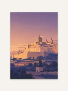 Violet City at Dusk - 13cm×18cm