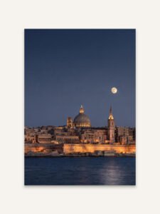 Harbor City by Moonlight - 13cm×18cm