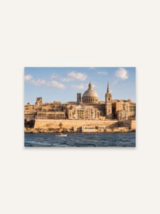Coastal Splendor of Valletta - 13cm×18cm