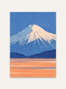 Mount Fuji Bathed in Rosy Light - 13cm×18cm