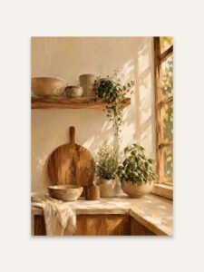 Sunlit Kitchen Corner - 13cm×18cm
